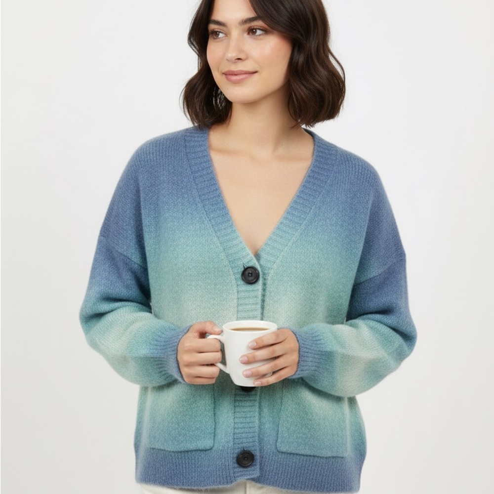 NYC knits Blue Cardigan Sweater